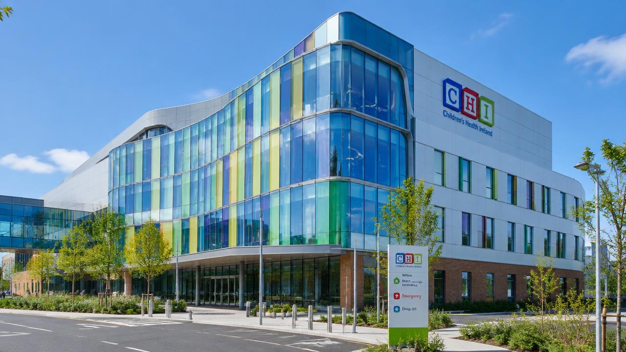 A modern children's hospital campus in Dublin.