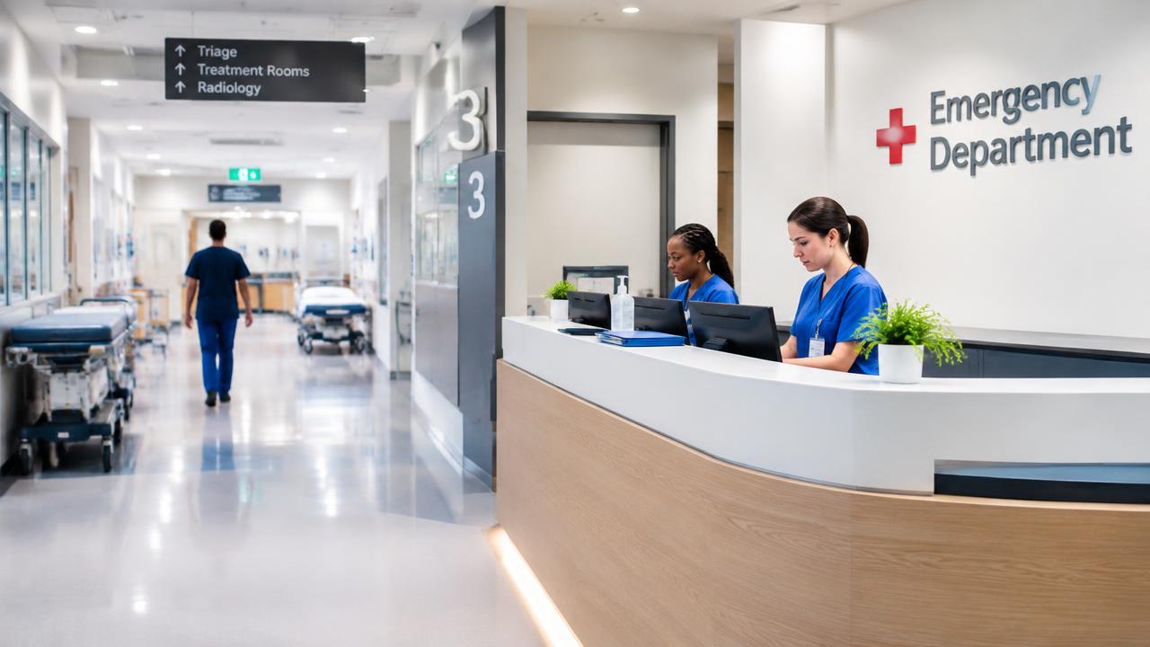 Triage staff at a modern emergency department.