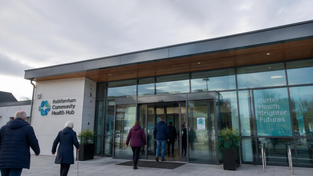 Patients arriving at a new community health hub.